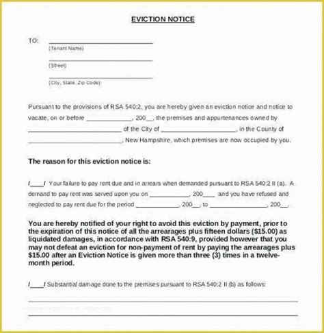 printable georgia eviction notice template  sample tacitproject