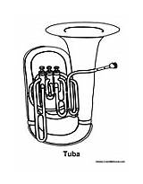Tuba Coloring Music Pages Instrument Colormegood sketch template