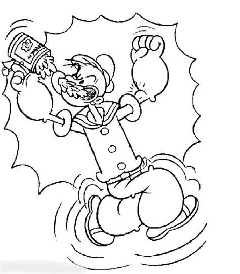 popeye coloring pages team colors