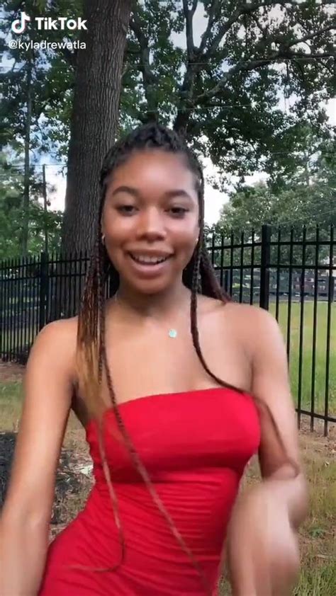 Sexy Kyla Drew Simmons In Red Dress And Bouncing Tits