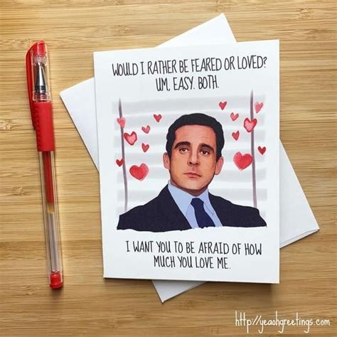 The Office Valentines Day Cards Memes Funny Michael Scott Love Card