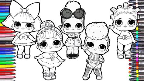 lol surprise dolls coloring book pages lol glitter series printable