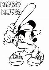 Mickey Mouse Coloring Pages Birthday Printable Disney Happy Baseball Toodles Color Print Minnie Kids Clubhouse Ball Play Sheets Playing Popular sketch template