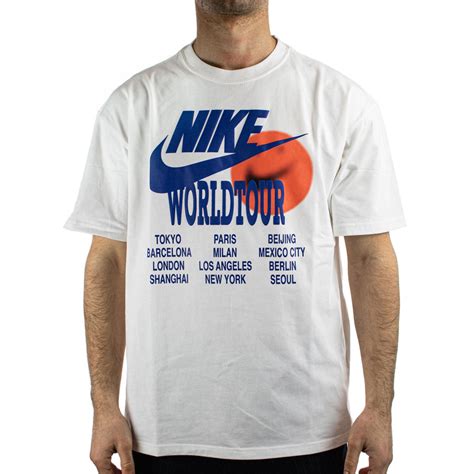 nike world   shirt da  weiss blau brooklyn footwear