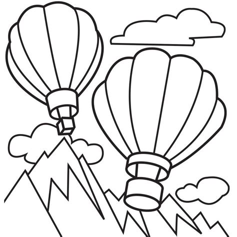 coloring page printable balloon  crafter files
