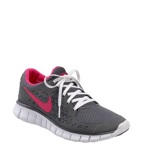 Nike Free Run Running Shoe Women In Gray Dark Grey Vivid Pink Lyst