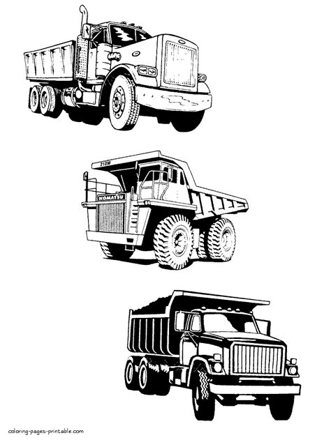 power dump trucks coloring page coloring pages printablecom