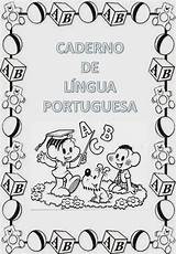 Caderno Abertura Cadernos Capas Atividades Portuguesa Português Língua Fabi Rosearts sketch template