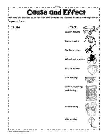 effect worksheets