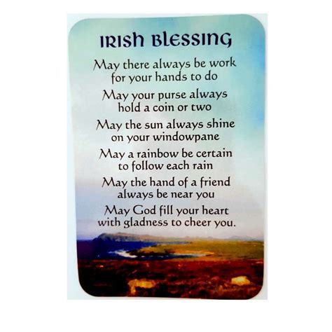 irish blessing prayer card range  prayer cardsst martin apostolate