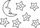 Moon Stars Star Drawing Coloring Pages Getdrawings sketch template