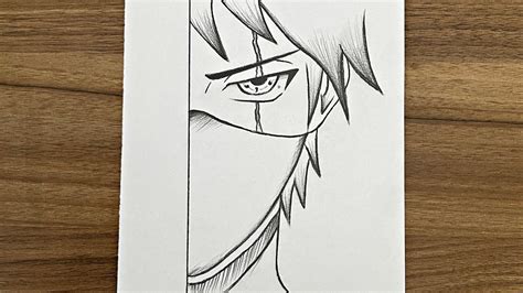 easy anime drawing   draw kakashi hatake step  step easy