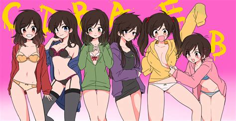 Safebooru 6 Girls 3 D Arm Up Arms At Sides Ass Visible