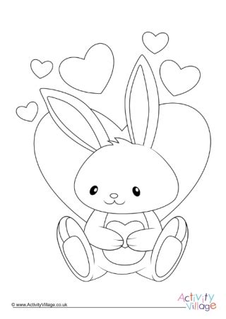 rabbit colouring pages