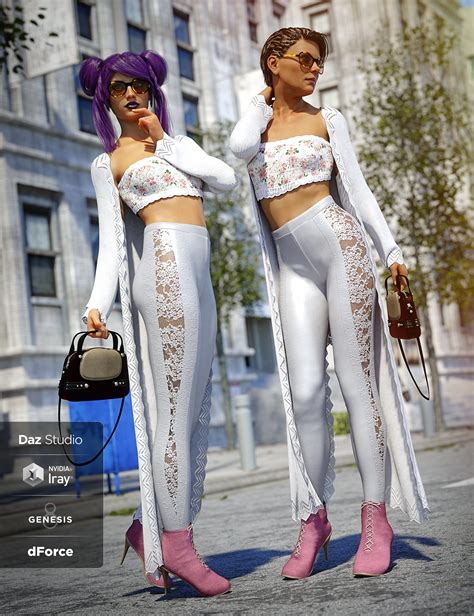 dforce day out outfit for genesis 8 female s daz 3d