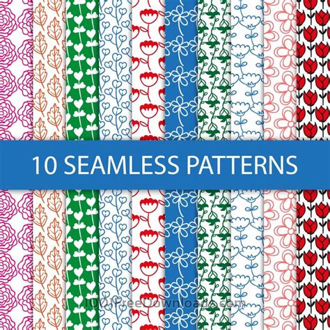 vectors seamless floral patterns patterns