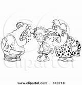 Family Cartoon Fighting Dysfunctional Clip Outline Toonaday Royalty Illustration Rf Clipart Yelling Poster Print Line 2021 Clipartof sketch template