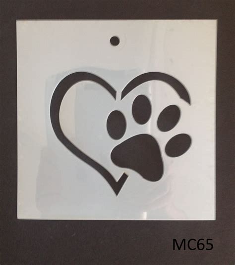 paw heart  stencil company