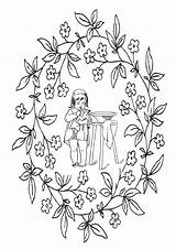 Coloring Victorian Flower Printable Pages Border Girl Getcolorings Kid Frames Frame Boy Getdrawings Clipartqueen sketch template