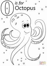 Octopus Tracing Supercoloring Preschoolers sketch template