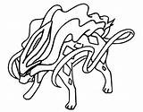 Suicune Colorear Kleurplaten Coloriages Pokémon Fargelegge Morningkids Tegninger Rayquaza Gigamax sketch template