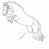 Horse Jumping Drawing Lineart Drawings Sketch Deviantart Coloring Simple Horses Pages Blank Choose Board Animals sketch template