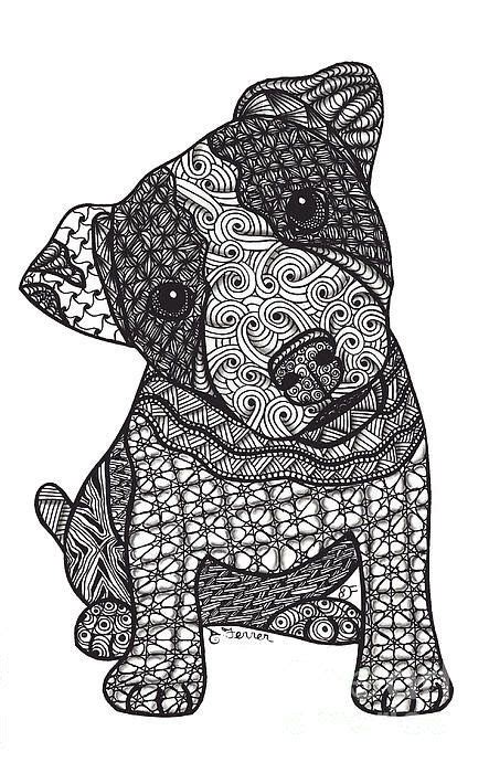 pin  dog coloring page zentangle  zentangle patterns  ait