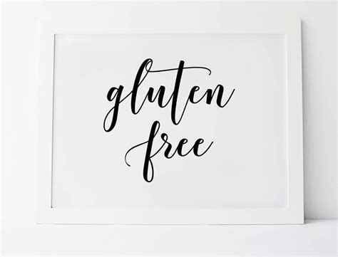 printable gluten  signs