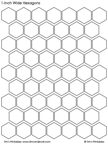 hexagon templates tims printables