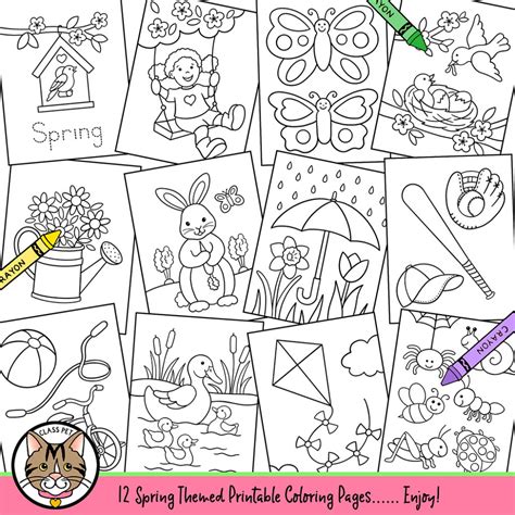 spring coloring pages preschool kindergarten  grade