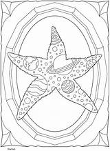 Starfish Dover Planets Sealife Doverpublications sketch template