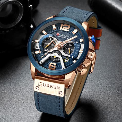Curren Casual Sport Watches For Men Blue Top Brand Luxury