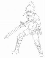 Kirito Coloring Pages Sword Colouring Comments Crunchyroll sketch template