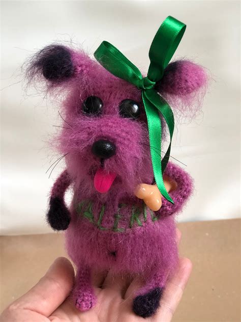 creepy dog personalized funny cute art doll fuzzy dog figure etsy