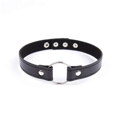 Adult Games Cheap Gay Leather Collar Neck Sexy Leash Ring Chain Slave