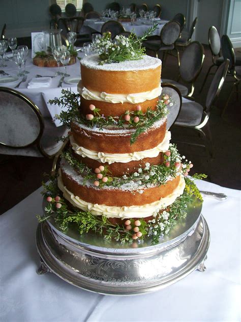 Naked Wedding Cake 449 1 Layer Filling Per Tier