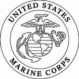Marine Logo Corps Marines Emblem Usmc Vector Drawing Military Clip Coloring Insignia Burning Wood Corp United States Logos Symbol Patterns sketch template
