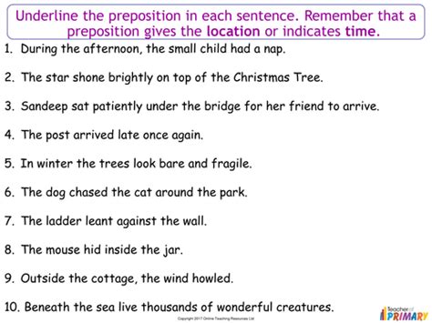 prepositions ks teaching resources