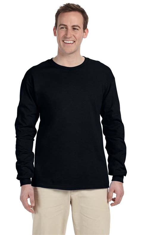gildan  gildan adult ultra cotton  oz long sleeve  shirt black