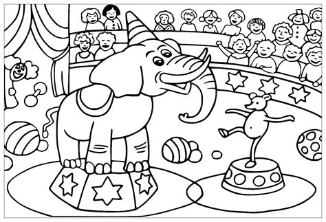 coloriage theme du cirque circus kids coloring pages