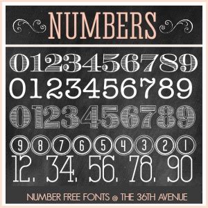 number  fonts   avenue