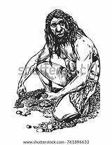 Neanderthal Primitive sketch template
