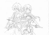 Sword Coloring Online Pages Anime Sketch Asuna Line Kirito Clipart Library Designlooter Popular Drawings Paintingvalley 58kb 1600 sketch template