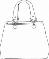 Purse Clipart Bag Clip Outline Handbag Cliparts Transparent Animated Wallet Purses Vector Clker Handbags Large Shoulder Background Library Girly Fashion sketch template