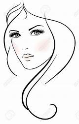 Face Drawing Drawings Line Woman Girl Faces Lady Easy Makeup sketch template