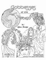Goddesses sketch template