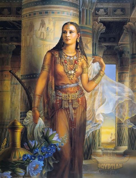 cleopatra queen  egypt egyptian art hand painted oil painting