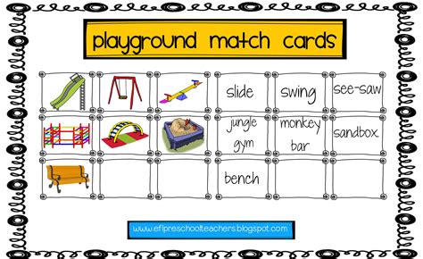 esl efl preschool teachers playground recess park