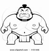 Sumo Coloring Pages Crouching Wrestler Clipart Cartoon Guy Drawing Outlined Vector Foreground Background Raiders Getcolorings Template Printable Small Middleground Getdrawings sketch template