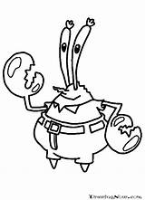 Krabs Meneer Kleurplaat Squarepants Template sketch template